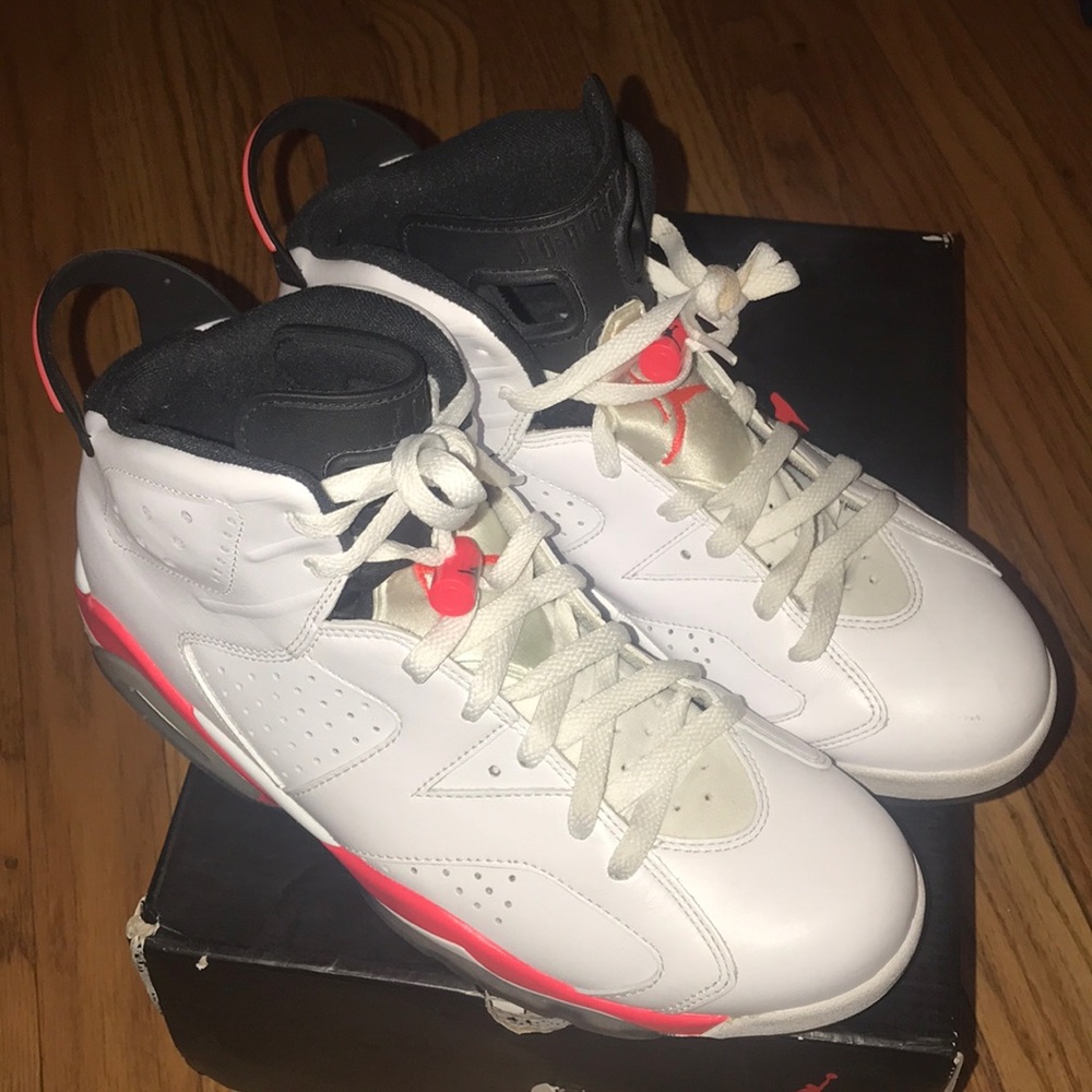 Air Jordan 6 Infrared 2014 White worn in box